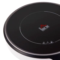 HOMCOM Portable Induction Cooktop, 1500W Electric Countertop Burner with LCD Display and Sensor Touch, Induction Hot Plate with 8 Power Settings and Crystal Glass, Black(m-9)