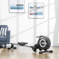 Soozier Magnetic Rowing Machine Adjustable Resistance Rower with LCD Digital Monitor Fully Body Health & Fitness for Home Use(m-9)
