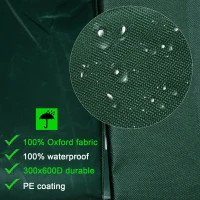 Outsunny Outdoor Furniture Cover 81" x 57" Waterproof Garden Patio Rattan Wicker UV Rain Protector Oxford Dark Green(m-5)