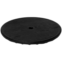 Outsunny 19.7" Round Patio Umbrella Table Tray for Swimming Pool, Beach, Patio, Deck, Garden, Easy to Install, Black(m-11)