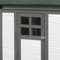 PawHut 77" Wooden Chicken Coop with Nesting Box, Cute Outdoor Hen House with Removable Tray, Ramp Run, for Garden Backyard, Gray(m-8)