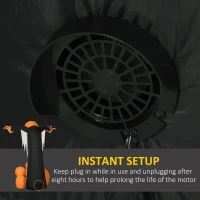 HOMCOM 9ft Inflatable Halloween Decoration Pumpkin Ghost with Pumpkins, Blow-Up Outdoor LED Display for Lawn, Garden, Party(m-6)