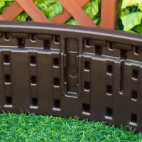 Outsunny 48" Raise Garden Bed Kit, Round Planter Box Above Ground for Flowers/Herb/Vegetables Outdoor Garden Backyard with Easy Assembly, Brown(m-9)