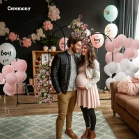 Outsunny Metal Arch Backdrop Stand Set of 3, 7/6.5/6 ft Wedding Arch Frame, Balloon Backdrop Arch Stand Set for Birthday Party, Bridal Shower, Graduation, Ceremony, Banquet Decorations, Black(m-8)