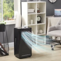 HOMCOM 10000 BTU Portable Air Conditioner Fan w/ Remote for Rooms Up to 441 Sq. Ft., Evaporative Cooler AC Unit Black(m-2)