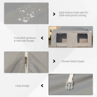 Outsunny 10' x 20' Pop Up Canopy Tent with Sidewalls & Doors, Instant Tents for Parties with Wheeled Carry Bag, Height Adjustable, for Outdoor, Garden, Patio, Gray(m-6)