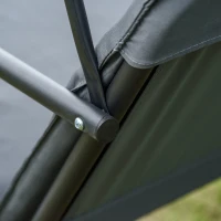 Outsunny 3-Seat Outdoor Patio Swing Chair with Removable Cushion, Steel Frame Stand and Adjustable Tilt Canopy for Patio, Garden, Poolside, Balcony, Backyard, Gray(m-9)