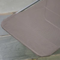 Outsunny Outdoor Lounge Chair, Portable Adjustable Reclining Seat Folding Chaise Lounge Patio Camping Beach Tanning Chair Bed with Pillow, Brown(m-10)