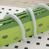Qaba Crocodile Design Kids Play Tunnel for Kids to Crawl Through, 113" Long(m-8)