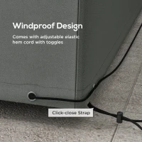 Outsunny Patio Furniture Cover for Outdoor Sectional Sofa Set Waterproof Windproof Oxford Fabric, 97" x 65" x 26", Dark Grey(m-5)