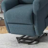 HOMCOM Wingback Lift Chair for Elderly, Power Chair Recliner with Footrest, Remote Control, Side Pockets, Blue(m-11)