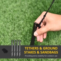 HOMCOM 4' Inflatable Halloween Cat Inside a Pumpkin, Blow Up Outdoor LED Yard Display, Waterproof(m-8)