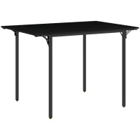 HOMCOM Folding Dining Table for 2 to 4 People, Industrial Drop Leaf Table, Kitchen Table for Small Spaces, Black(m-1)