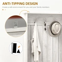 HOMCOM Hall Tree with Shoe Storage Bench Entryway Bench for Living Room, Distressed White(m-7)