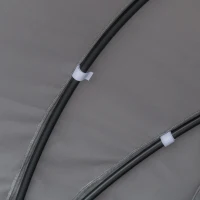 Outsunny 2 Pcs Rattan Outdoor Daybed with Retractable Canopy, Wicker Round Patio Daybed Set with Cushions & Pillows, Mixed Grey(m-10)