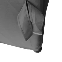 Outsunny 10' x 10' 2-Tier Outdoor Gazebo Canopy Tent with Zippered Mesh Sidewalls, Aluminum Frame for Patio, Backyard, Dark Grey(m-10)