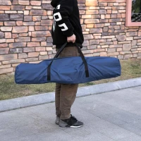Outsunny Foldable Outdoor Hammock with Stand, Portable Hammock Bed with Carrying Bag and Pocket for Travel, Beach, Backyard, Patio, Hiking, Dark Blue(m-10)