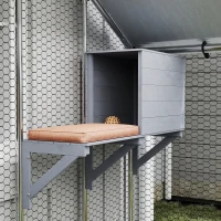 PawHut 94.5" Extra Large Metal Outdoor Catio with Waterproof Cover, 2 Resting Boxes, 7 Platforms, for Multiple Rabbits, Chicken(m-10)