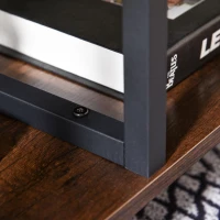 HOMCOM Industrial Coffee Table Rectangular Sofa Table with Undershelf Home Office(m-7)