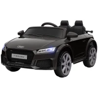 Aosom 6V Kids Electric Ride On Car, Licensed Audi TT RS with Suspension System and Remote Control, Horn, 5 Songs, Lights, MP3 Player - Black(m-11)