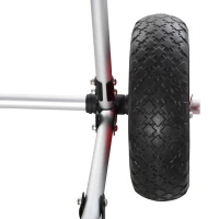 Soozier 198LBS Kayak Cart, Foldable Canoe Dolly, Kayak Carrier Transport Trailer w/ NO-Flat Wheel and Aluminum Frame, Silver(m-9)