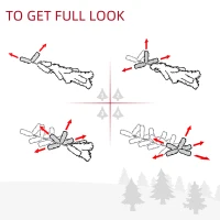 HOMCOM 7 FT Christmas Tree Artificial Pine Tree Christmas Decoration 505 Branches Green(m-5)