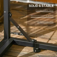 Outsunny 73" Firewood Rack Wood Storage Log Holder with Polycarbonate Roof for Fire Pit and Fireplace, 4620lbs Load(m-6)