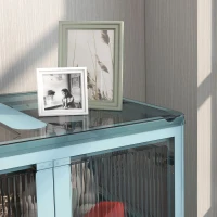 HOMCOM 3 Packs of Collapsible Stackable Storage Bins with Lids, Wheels, 32 Gal, Blue(m-9)