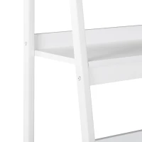 HOMCOM Set of 2, 4 Tier Ladder Shelf Bookcase, Multi-Use Display Rack, Storage Shelving Unit Display Stand, Flower Plant Stand, Home Office Furniture, White(m-10)