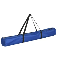 PawHut Adjustable Dog Agility Training Obstacle Set with Weaves Poles and Storage Bag for Pet Dogs Outdoor Games Exercise Blue and White(m-9)