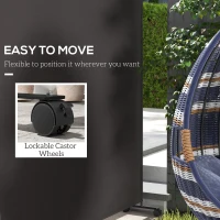 Outsunny Indoor Room Divider with Castor Wheels, Rolling Privacy Screen for Home Office Bedroom, 6ft Tall(m-5)