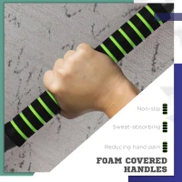 Soozier 88lbs 4-in-1 Adjustable Weight Dumbbell Set, Barbell, Kettlebell, Push Up Stand, Green(m-6)