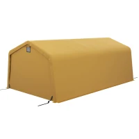 Outsunny Carport 12' x 20' Portable Garage, Heavy Duty Car Port Canopy with Ventilation Windows and Large Roll-up Door, Yellow(m-1)