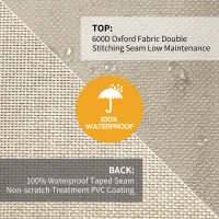 Outsunny Patio Furniture Covers for 3-Seater Garden Bench, Waterproof 600D Heavy Duty Oxford Fabric Outdoor Sofa Cover, Windproof, Tear Resistant, Anti-UV, 59.8" x 34.3" x 31.1"(m-4)