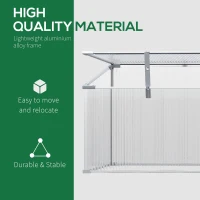 Outsunny Cold Frame with Adjustable Roof, Aluminum Vented Mini Greenhouse(m-5)