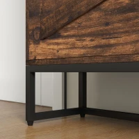 HOMCOM Slim Shoe Storage Cabinet, Shoes Cabinet Organizer with 2 Flip Drawers, Adjustable Shelves for 12 Pair, Rustic Brown(m-9)