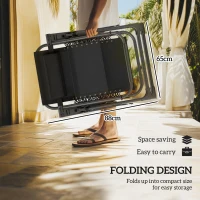 Outsunny Zero Gravity Lounge Chair Set, 2 Pieces Reclining Folding Outdoor Lounge Chairs with Cushion, Headrest, Side Tray, Gray(m-7)