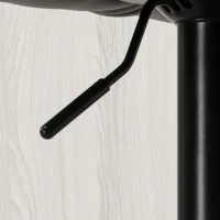 HOMCOM Swivel Tufted Velvet-feel Fabric Barstools Set of 2 Adjustable Bar Stools with Footrest for Counter Dining Room Blue(m-10)