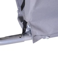 Aosom Bicycle Cargo Trailer Cart Carrier Garden Use w/ Quick Release, Cover, Grey(m-9)