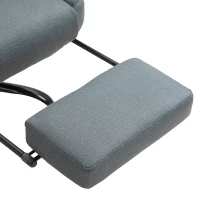Vinsetto Swivel Reclining Office Chair with Ergonomic with Footrest, Grey(m-10)