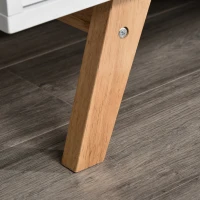 HOMCOM Modern Wooden TV Stand with 2 Storage Cabinet Stand for TV's up to 65" for Living Room Office, Storage Entertainment Center, White(m-10)