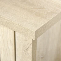 HOMCOM Modern TV Stand, Entertainment Center with Shelves and Cabinets for Flatscreen TVs up to 60" for Bedroom, Living Room, Oak(m-9)