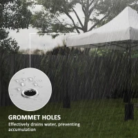 Outsunny 10' x 10' Replacement Canopy Top for Pop Up Canopy Tent with 4 Sand Bags, UPF50+ Protection, White(m-5)