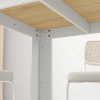 HOMCOM 47" Kitchen Table for 4-6 People, Dining Table with Wood Effect for Dining Room, Oak(m-10)