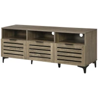 HOMCOM TV Stand for 65 Inch TV, Entertainment Center with Drawer, Doors, and Storage Shelves, TV Cabinet for Living Room, Bedroom, Gray(m-11)