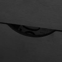 HOMCOM 3 Drawer Mobile File Cabinet with Wheels, Wood Filing Cabinet for Home Office, Rolling Under Desk Cabinet, Black Wood Grain(m-9)