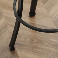 HOMCOM Bar Stools Set of 2, Vintage Swivel Barstools with Footrest, Microfiber Cloth Bar Chairs with Powder-coated Steel Legs for Kitchen and Dining Room, Brown(m-10)