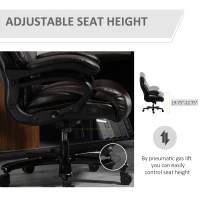 Vinsetto Big and Tall Executive Office Chair 396lbs with Wide Seat, Home High Back PU Leather Chair with Adjustable Height, Swivel Wheels, Brown(m-4)