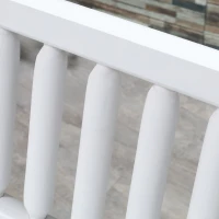 Outsunny 2-Person Wood Rocking Chair with Log Design, Heavy Duty Loveseat with Wide Curved Seats for Patio, Backyard, Garden, White(m-7)