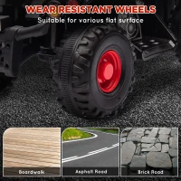 Qaba 6V Kids ATV Quad w/ Music, Forward, for 2-6 Years, Black(m-6)